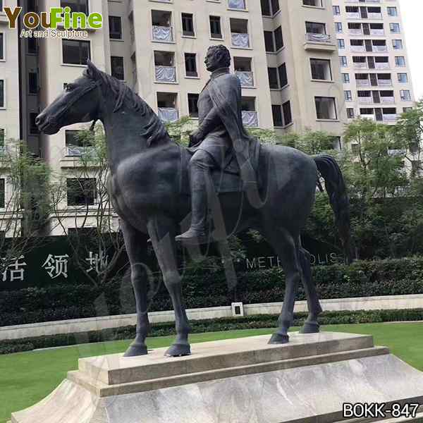 Large Bronze Horse and Rider Statue for Sale BOKK-847